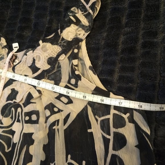 vintage y2k sleeveless sheer floral tunic mini dress NWOT - Picture 9 of 9